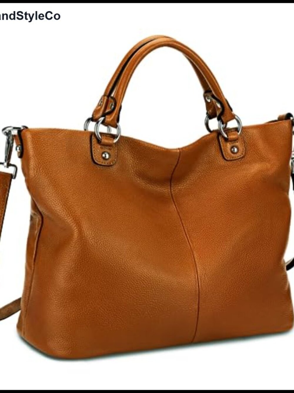 Genuine Leather Tote Purse Top Handle Satchel with Adjustable Strap